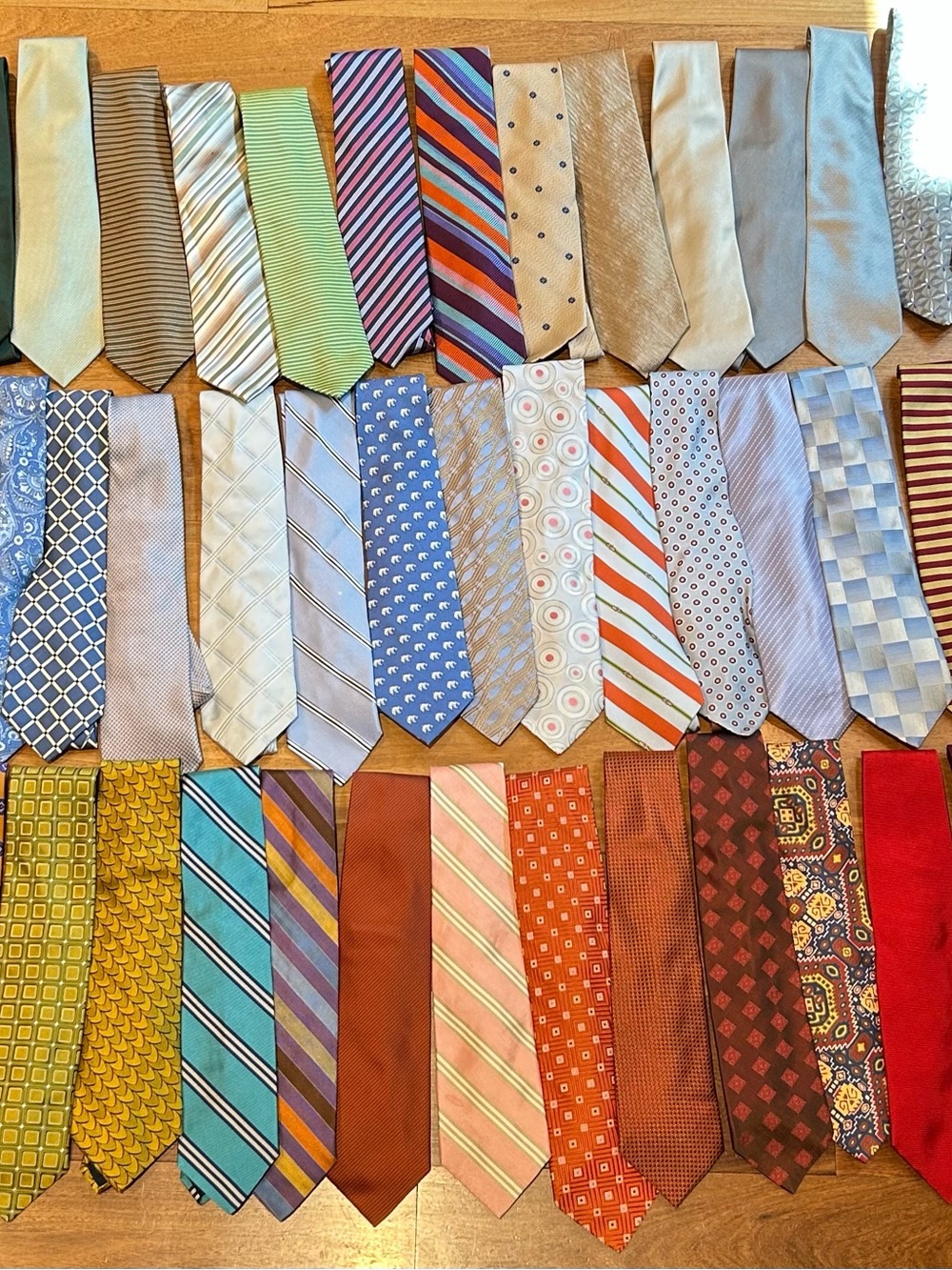 Ted Baker London Assorted Men's Ties in Blue, Red, Orange, Green, Brown
